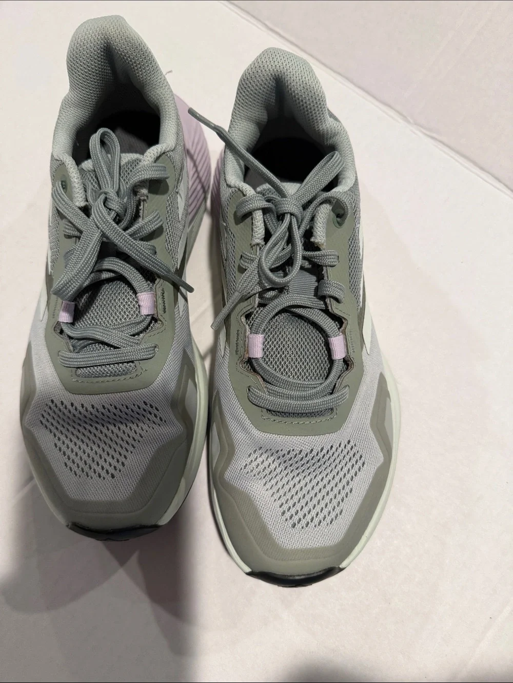 Women's Athletic Adidas Sneakers in Sage Green and Lavender